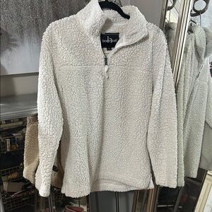 Women's White Sherpa Jacket